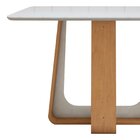 Mesa De Jantar Retangular 120cm Tampo Com Vidro Sintonia Amên