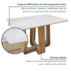 Mesa De Jantar Retangular 120cm Tampo Com Vidro Sintonia Amên