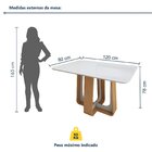 Mesa De Jantar Retangular 120cm Tampo Com Vidro Sintonia Amên
