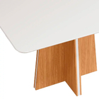 Mesa De Jantar Retangular 120cm Vanda D04 Carvalho Nobre/off