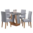 Mesa De Jantar Retangular 120x80cm Inovare Com 4 Cadeiras Ven