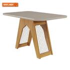 Mesa De Jantar Retangular 130x80cm 4 Lugares Tampo Mdf/vidro