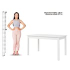 Mesa De Jantar Retangular 136x80cm Ja-225 Branco