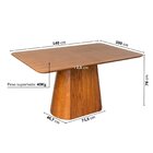 Mesa De Jantar Retangular 140cm Baobá Cabecasa Madeiraorigina