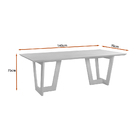 Mesa De Jantar Retangular 140x70cm Ynus Madeira Liptus Castan