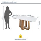 Mesa De Jantar Retangular 160cm Com Tampo Em Mdf Sintonia Amê