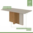 Mesa De Jantar Retangular 160x80cm 6 Lugares Tampo Mdf Com Vi