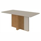 Mesa De Jantar Retangular 160x80cm 6 Lugares Tampo Mdf Com Vi