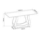 Mesa De Jantar Retangular 160x80cm Com 6 Cadeiras Sicilia Mel