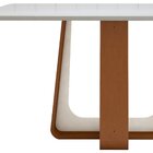 Mesa De Jantar Retangular 170cm Maxi Tampo Com Vidro Sintonia