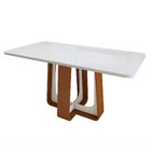 Mesa De Jantar Retangular 170cm Maxi Tampo Com Vidro Sintonia