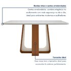 Mesa De Jantar Retangular 170cm Maxi Tampo Com Vidro Sintonia