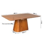 Mesa De Jantar Retangular 180cm Baobá Cabecasa Madeiraorigina