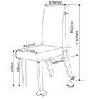 Mesa De Jantar Retangular 200x90 Noble Com 8 Cadeiras Iza Mel