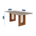 Mesa De Jantar Retangular 210x100cm Tampo Mdf/vidro Valentina