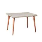 Mesa De Jantar Retangular 4 Lugares  Liv Bege E Natural