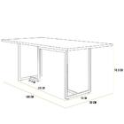 Mesa De Jantar Retangular 6 Cadeiras Eames Indy F02 Preto/ama