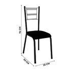 Mesa De Jantar Retangular 6 Cadeiras Preto Penny Shop Jm