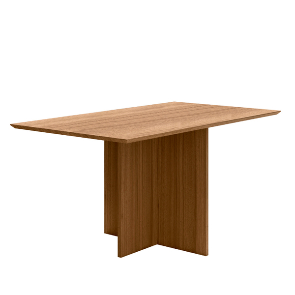 Mesa De Jantar Retangular 6 Lugares 160cm Tampo Chanfrado Sem