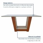 Mesa De Jantar Retangular 6 Lugares 160cm Tampo Mdf Apogeu Fr