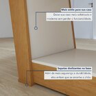 Mesa De Jantar Retangular 6 Lugares 160cm Tampo Mfd Apogeu