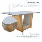 Mesa De Jantar Retangular 6 Lugares 160cm Tampo Mfd Apogeu