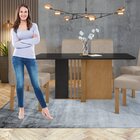 Mesa De Jantar Retangular 6 Lugares 160cm Tampo Mfd Astrid