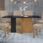 Mesa De Jantar Retangular 6 Lugares 160cm Tampo Mfd Astrid