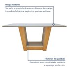Mesa De Jantar Retangular 6 Lugares 170cm Tampo Mdf Apogeu