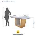 Mesa De Jantar Retangular 6 Lugares 170cm Tampo Mdf Apogeu