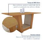 Mesa De Jantar Retangular 6 Lugares 170cm Tampo Mdf No Glass