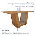 Mesa De Jantar Retangular 6 Lugares 170cm Tampo Mdf No Glass