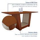 Mesa De Jantar Retangular 6 Lugares 170cm Tampo Mdf No Glass