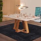 Mesa De Jantar Retangular 6 Lugares Carvalho Nobre Off White