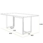 Mesa De Jantar Retangular 6 Lugares Industrial 180cm Indy F02