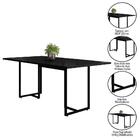 Mesa De Jantar Retangular 6 Lugares Industrial 180cm Indy F02