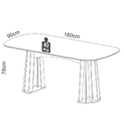 Mesa De Jantar Retangular 6 Lugares Lanna D01 Freijó/preto Fo