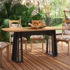 Mesa De Jantar Retangular 6 Lugares Lanna D01 Freijó/preto Fo