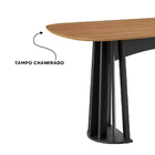 Mesa De Jantar Retangular 6 Lugares Lanna D01 Freijó/preto Fo