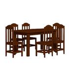 Mesa De Jantar Retangular 6 Lugares Madeira Maciça Safira Cas