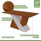 Mesa De Jantar Retangular 6 Lugares Tampo Mdf No Glass Vênus