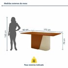 Mesa De Jantar Retangular 78cm X 170cm X 90cm Tampo Mdf Frass