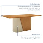 Mesa De Jantar Retangular 78x170x90cm Tampo Mdf Luar  Amêndoa