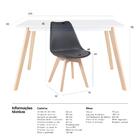 Mesa De Jantar Retangular 80 X 120 Cm Branco + 4 Cadeiras Est