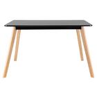 Mesa De Jantar Retangular 80 X 120 Cm Preto + 4 Cadeiras Esto