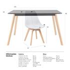 Mesa De Jantar Retangular 80 X 120 Cm Preto + 4 Cadeiras Esto