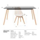 Mesa De Jantar Retangular 80 X 140 Cm Preto + 4 Cadeiras Esto