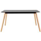 Mesa De Jantar Retangular 80 X 140 Cm Preto + 4 Cadeiras Esto