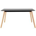 Mesa De Jantar Retangular 80 X 140 Cm Preto + 4 Cadeiras Esto