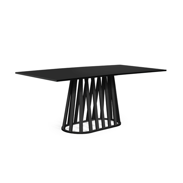 Mesa De Jantar Retangular 8 Lugares 200x90cm Gabi Preta - Str